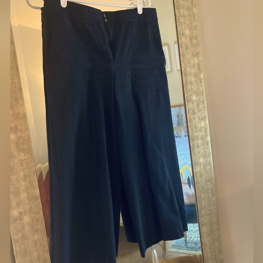 Black trouser wide leg pants